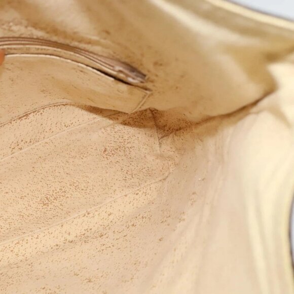 CELINE Macadam Canvas Backpack PVC Leather Brown Gold - Picture 15 of 16